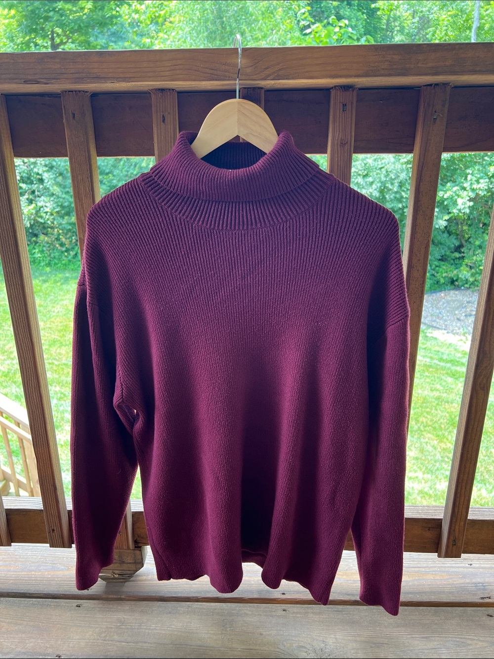 Topman Burgundy Turtleneck Sweater